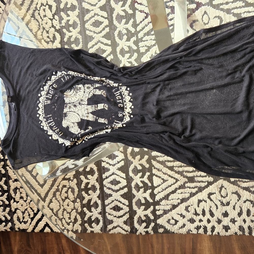 Forecer 21 see through long shirt